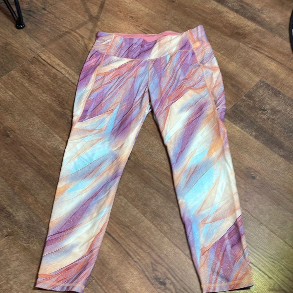 Workout leggings by Carrie Underwood CALIA size large midrise ankle waist 15 NWT